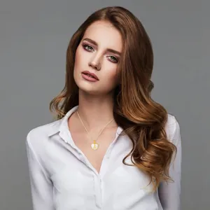 Stainless steel heart mother of pearl pendant clavicle chain fashion women jewelry