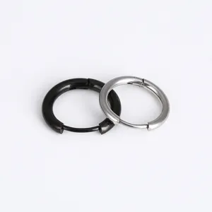 Orecchini a cerchio in acciaio al titanio accessori moda unisex gioielli in acciaio inossidabile