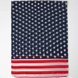 American flag star print fashion chiffon scarf women beach sun protection shawl wrap