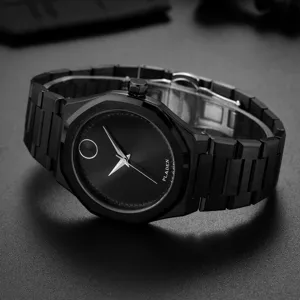 Montre homme PLADEN business decontractée quartz acier inoxydable etanche modele.