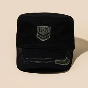 Cappello militare nero con ricamo esercito US, cappello da sole casual da uomo per estate.