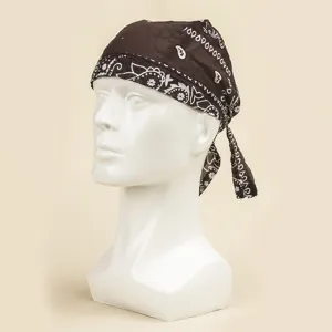 Mode Polyester Paisley Bedruckt Piratenhut Unisex Outdoor Radfahren Atmungsaktiv Bandana Mütze Randlos Kopftuch Kopfbedeckung