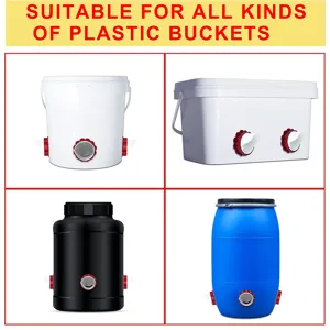 Automatic chicken feeder port set poultry feeding bucket plastic containers DIY kit for farm