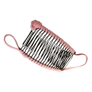 Elastic double hair comb banana clip stretchy magic hair styling tool for easy buns.