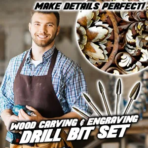 Woodworking carving drill bit set HSS rotary burrs for milling and wood engraving.