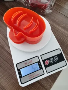 Plastic fall hand pie mold detail view, durable baking tool for festive pastry creation.