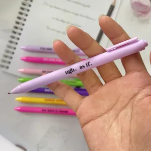 Lustige Zitat Gelstift Set, Pastell Kugelschreiber mit humorvollem Text, 8 Stück Schulbedarf Stifte.