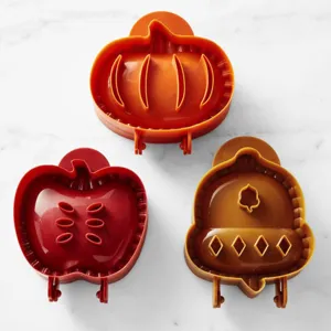 Autumn hand pie molds set, plastic pumpkin apple acorn pastry press baking tools.