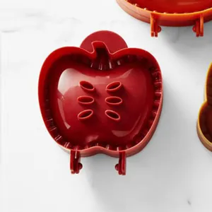 Red apple shaped hand pie mold set for baking delicious fruit pastries and tarts.