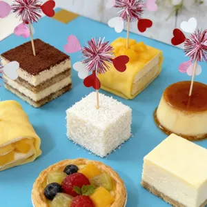 Valentine's Day cake toppers creative fireworks love picks dessert party decoration