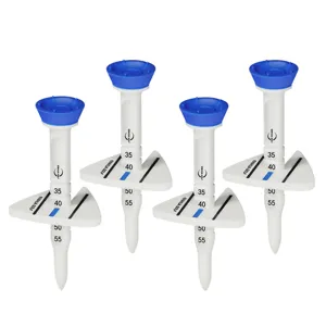 Height adjustable golf tee set with multi-level scaling design for stable performance.