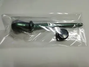 Silicone eyeliner tool with black cap in clear bag for precise and easy eye makeup application.