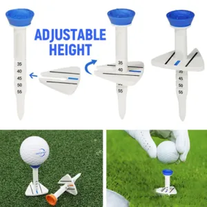 Height Adjustable Golf Tees Durable Plastic Golf Tee Training Practice Accessories For Golfers Sports Training