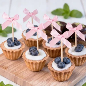 Bow cake toppers dessert picks pink bow toothpicks for baking party decoration details