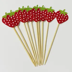 Topper per torta di fragole stuzzicadenti di frutta festa cibo dessert decorazioni