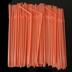 21cm wegwerp plastic drinkrietjes flexibele buigbare sap rietjes kleurrijk feest