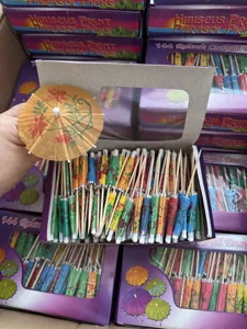 144pcs cocktail umbrella picks paper parasols colorful drink toothpicks party bar accessories