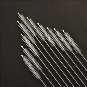 Stainless steel straw cleaning brush set, flexible pipe and baby bottle cleaning brushes.