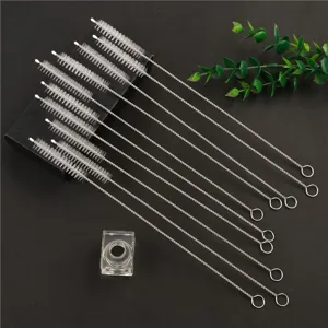304 Stainless Steel Straw Cleaning Brush Long Handle Flexible Pipe Cleaning Brush Wire Brush For Glass Straws Baby Bottles