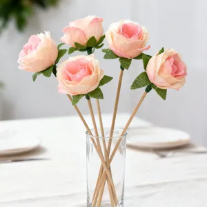 Decoratieve roze kunstmatige rozenbloem prikkers voor cocktail- en fruitschotels.