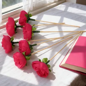 Kunstmatige rozenbloem prikkers voor cocktail fruit dessert feest bar accessoires