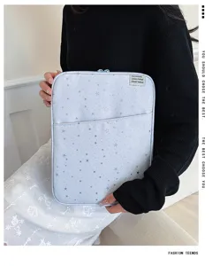 Custodia per laptop con motivo a stelle stile coreano borsa per tablet 11 13 pollici.
