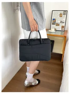 Korean style quilted 14 inch laptop bag thin shockproof business commute women sleeve