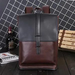 Herren Leder Rucksack Vintage Business Laptop Schultertasche braun schwarz fur Arbeit.