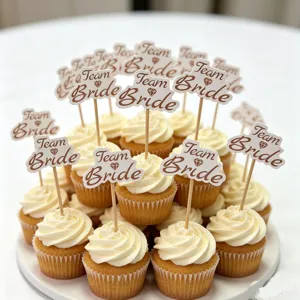 Team Bride topper per cupcake addio al nubilato matrimonio decorazione dolci