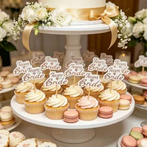 Topper per cupcake Team Bride per addio al nubilato decorazione dolce matrimonio.