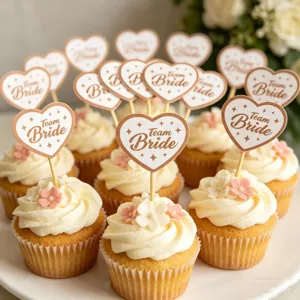 Topper per cupcake Team Bride matrimonio addio al nubilato decorazioni dolci stecchini