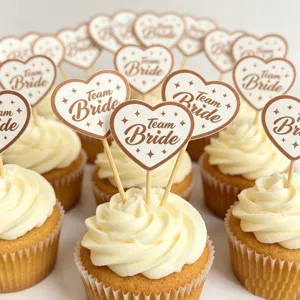 Topper per cupcake cuore Team Bride per addio al nubilato festa matrimonio decorazione.