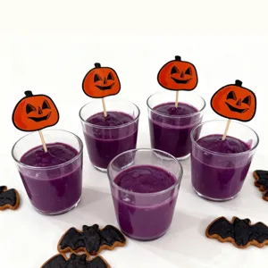 Halloween pumpkin cake picks dessert decoration inserts spooky party baking supplies