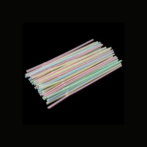 Kleurige wegwerp plastic drinkrietjes flexibel 21cm voor sap verpakking van 100 stuks