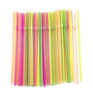 21cm wegwerp plastic drinkrietjes kleurrijk voedselkwaliteit sap rietjes 100st