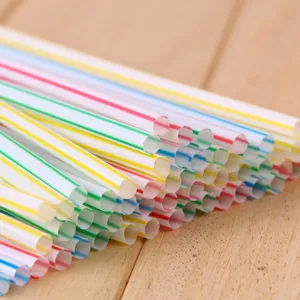 21cm wegwerp plastic rietjes gekleurde gestreepte sap rietjes 100 stuks pack
