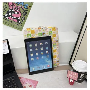 Custodia trapuntata per laptop con fiocco, pratica cover protettiva per iPad da 11 pollici e PC.