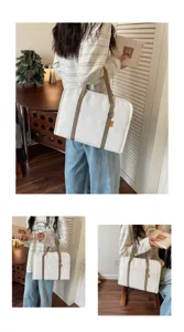 Borsa per laptop in tela in stile coreano minimalista borsa da viaggio portatile da 14 pollici.