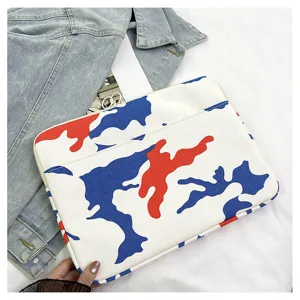 Korean style camouflage laptop sleeve 13 inch protective notebook storage bag for students