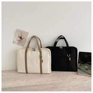 Borsa per laptop in tela da 14 pollici stile coreano minimalista borsa da lavoro