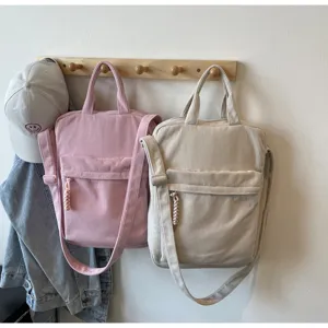 Corduroy laptop backpack for women casual simple school bag large capacity travel bag