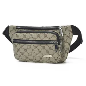 Herren Retro KleeMuster Taute tasche lässige Multi-Pocket Brusttasche Mode Gürteltasche