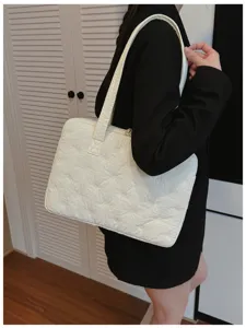 Sac à ordinateur matelassé coréen 14 pouces broderie nœud mignon sac bandoulière