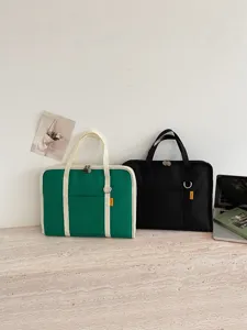 Borsa per laptop in tela minimalista borsa a mano casual per lavoro e tempo libero
