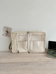 Borsa per laptop in tela minimalista da 14 pollici custodia protettiva antiurto per computer