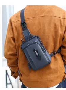 Herren multifunktionale Brusttasche, stilvoller wasserdichter Outdoor Umhängebucksack.