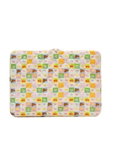 Custodia trapuntata per laptop carina estetica rosa quadretto fiocco borsa protettiva per tablet