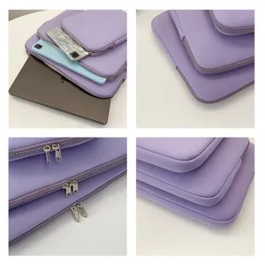 Laptoptasche Set lila nahtlos mehrschichtig Schutzhuelle kompatibel fuer 13 Zoll Laptop