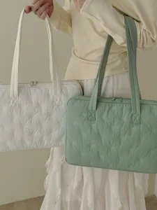 Joli sac à bandoulière pour ordinateur 14 pouces matelassé avec nœud style japonais