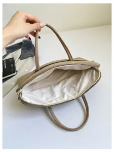 Korean quilted laptop bag 14 inch thin shockproof notebook protective sleeve beige